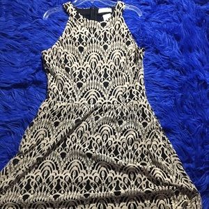 Black and cream dress